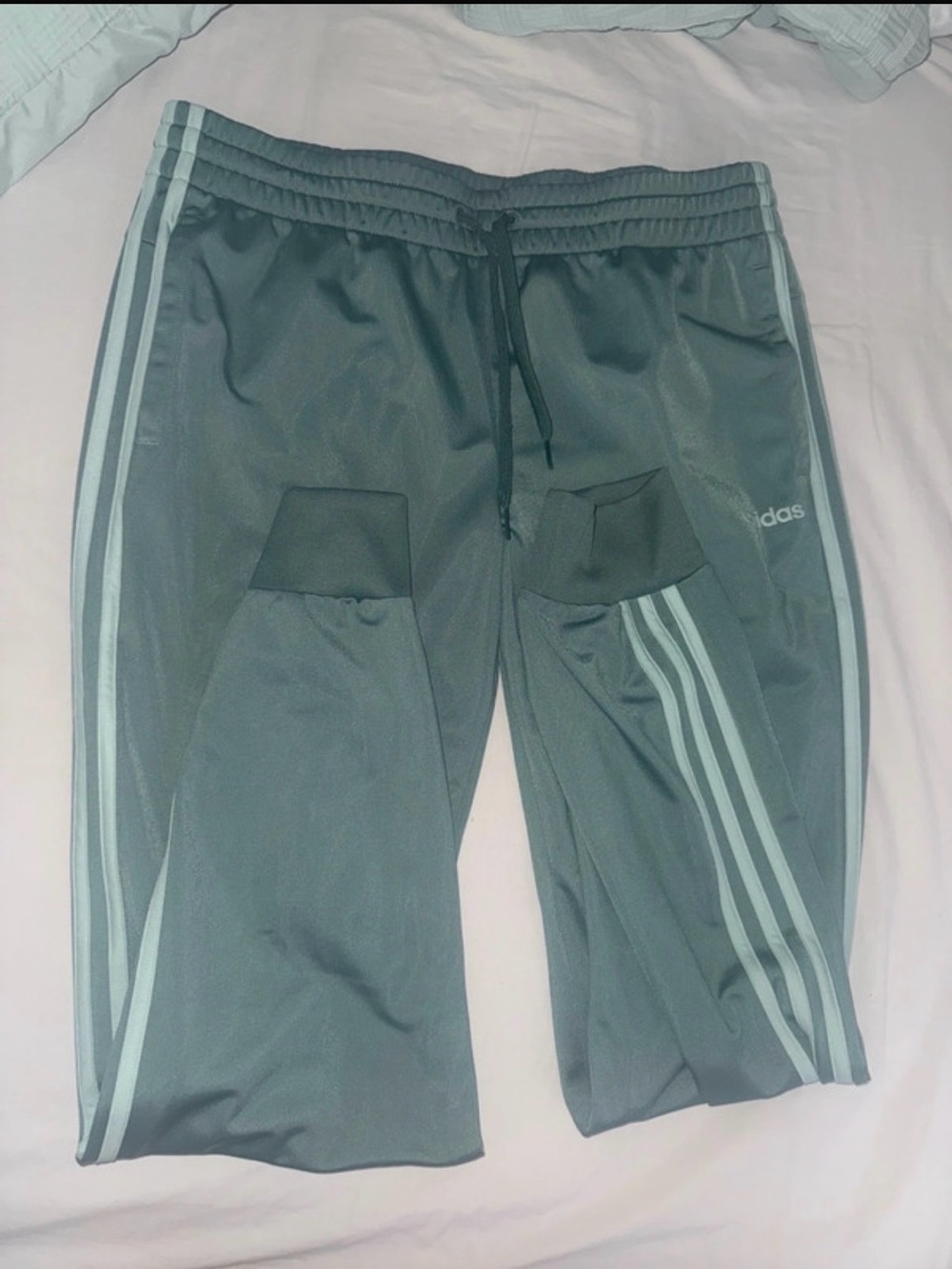 adidas Kids Gray Joggers with Light Gray Three-Stripes